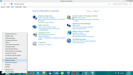 Painel de Controle do Windows 8.1